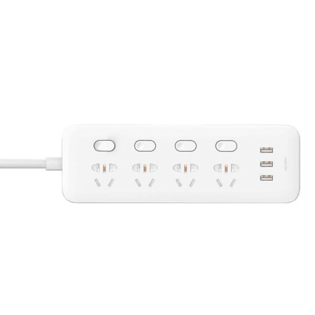 Удлинитель Xiaomi Mi Power Strip (4 розетки + 3 USB порта) - White