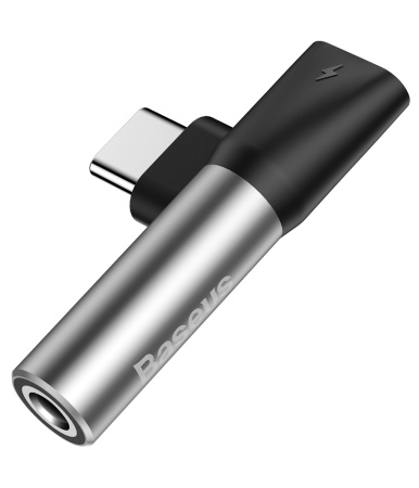Купить Baseus L41 Type-C (input) for Type-C + 3.5 mm Silver - Black (CATL41-01)