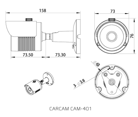 Камера видеонаблюдения CARCAM CAM-401