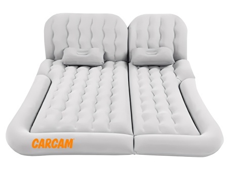 Купить CARCAM Inflatable Auto Airbed, Two Pillows, Auto Air Pump, Repair Kit, 175x155 cm. (CCMTE134) Gray