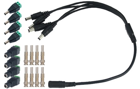 Купить Комплект разъёмов для подключения 4 аналоговых камер