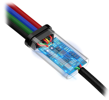 Купить Baseus Fast 4-in-1 Cable for lightning+Type-C (2) + Micro 3.5A 1.2m (CA1T4-B01)
