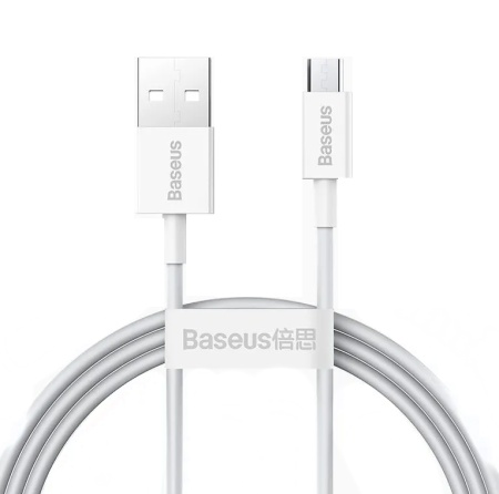 Купить Baseus Superior Series Fast Charging, USB - MicroUSB, 2А, 2 м, White (CAMYS-A02)