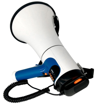 Купить Handheld Megaphone Talk/Siren/Bluetooth/USB/TF/AUX/Rec 100W 2000mAh (109U)