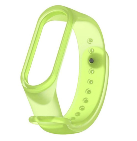 Ремешок для Mi Band 3/4 transparent silicone loop желтый