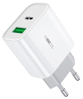 Купить Wekome MaxSpeed Type-C + USB Fast Charger 20W (WP-U53) White