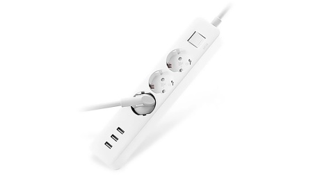 Купить Xiaomi Mi Power Strip (3 розетки +3 USB порта) (XMCXB04QM) White