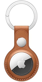 Купить WIWU Leather Key Ring for AirTag Brown