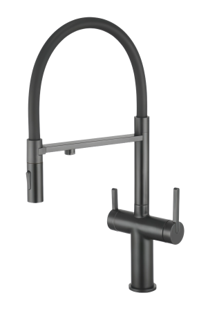 Купить Dominion Кухонный Смеситель С Гибким Изливом (KT0414-GA) Графит