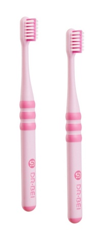 Комплект детских зубных щеток Xiaomi Dr. Bei Toothbrush (2 шт) - Pink