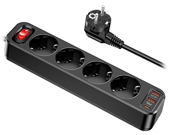 hoco-ns1-aura-4-outlets-1c2a-power-strip-with-extension-cable-eu-ger