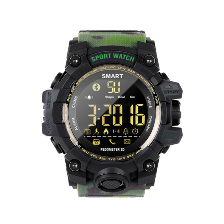Ударопрочные и водонепроницаемые смарт-часы CARCAM SMART WATCH EX16S - GREEN CAMO