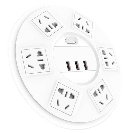 Сетевой удлинитель с 6 розетками и 3 USB-портами Xiaomi Top Tech Patch Panel SR21Y White