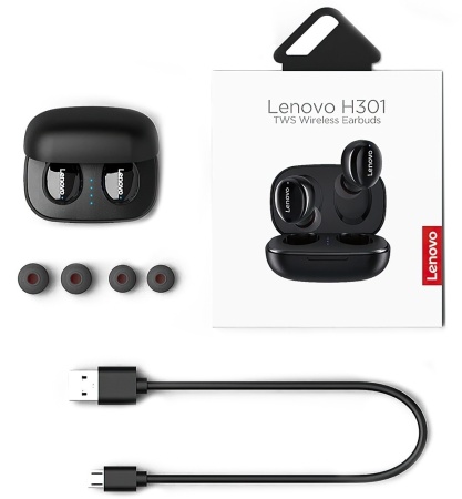 Купить Lenovo H301 TWS Wireless Earbuds Black