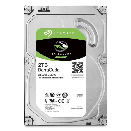 Купить Seagate Barracuda ST2000DM008, 2ТБ, HDD, SATA III, 3.5"  