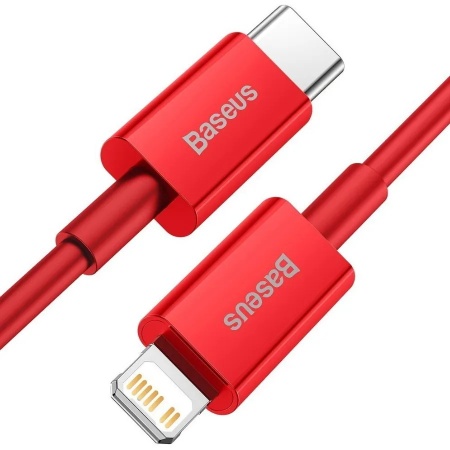 Купить Baseus Superior Series Fast Charging, Type-C - Lightning, 20W, 1 м, Red (CATLYS-A09)