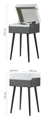 Купить Years Stay Vinyl Record Player (HY-T21) Black/White