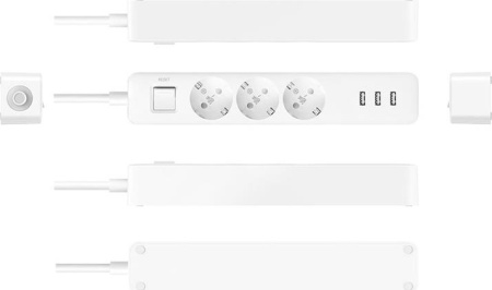 Купить Xiaomi Mi Power Strip (3 розетки +3 USB порта) (XMCXB04QM) White