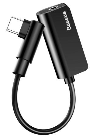 Купить Baseus Type-C Male To Type-C Female +3.5MM Female Adapter L45 Black (CATL45-01)