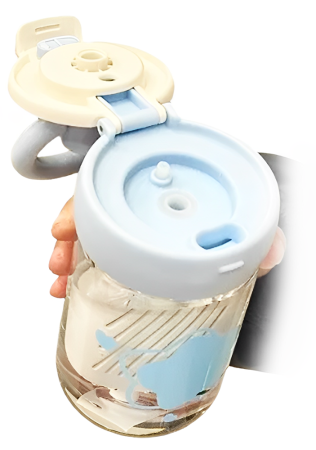 Купить Bing Ba Cup Fruit Tea Cup with Handle 600ml (ALX-022) Blue