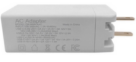 Купить Ultra Small Fast Charger with GaN Tech (GK-65W - A+C)