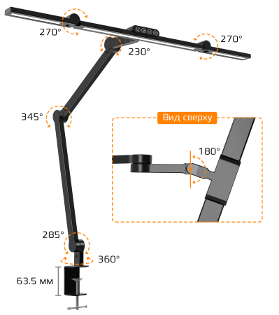 Купить Xiaomi Desk Lamp (XMDDL18) Black