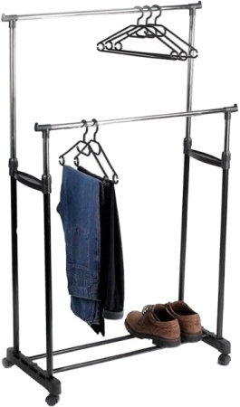 Купить Double-Pole Telescopic Clothes Rack