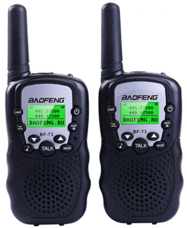 Комплект радиостанций Baofeng BF-T3 Black 2шт