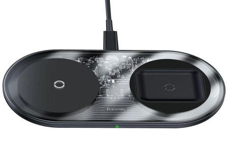 Купить Xiaomi Baseus Simple 2 in 1 Wireless Charger прозрачный
