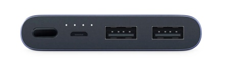 Аккумулятор Xiaomi Mi Power Bank 10000mAh Black (PLM09ZM) емкостью 10000мАh с 2 USB