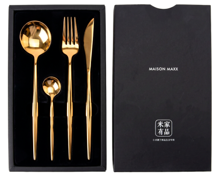 Купить набор столовых приборов Xiaomi Maison Maxx Modern Flatware Set Gold