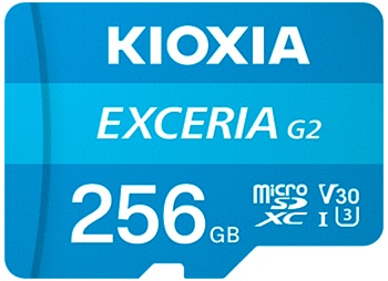 Купить KIOXIA EXCERIA G2 ExtremeSpeed microSDXC UHS-I 256 GB V30 U3 (LMEX2L256GC4)