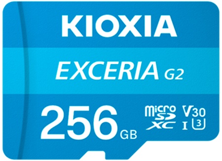Купить KIOXIA EXCERIA G2 ExtremeSpeed microSDXC UHS-I 256 GB V30 U3 (LMEX2L256GC4)