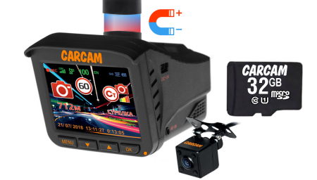 Автомобильный видеорегистратор с радар-детектором 5 в 1 CARCAM COMBO 5S 32GB 