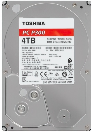 Купить Toshiba P300 HDWD240UZSVA, 4ТБ, HDD, SATA III, 3.5"