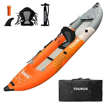 Купить Tourus Inflatable One Seats Kayak 328x85x23cm Orange and Grey, TS-K03