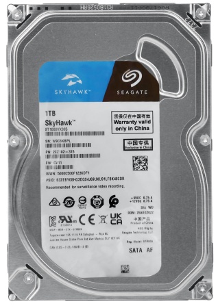 Купить Seagate Skyhawk ST1000VX005, 1ТБ, HDD, SATA III, 3.5"