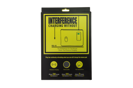 Коврик для мыши с функцией беспроводной зарядки для смартфонов Wireless Charging Mouse PAD RS-10 чёрный
