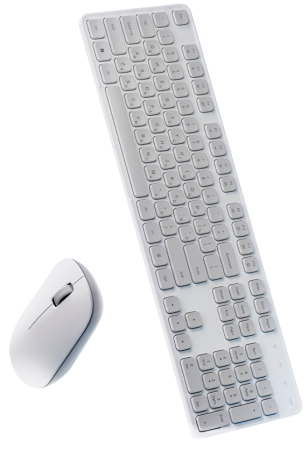Купить Xiaomi Wireless Keyboard and Mouse Set 3 (WXJS03YM) White Grey