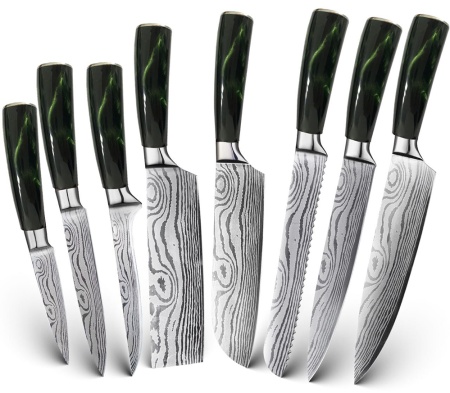 Купить Xiaomi Spetime 8-Pieces Kitchen Knife Set Green (GE03KN8)