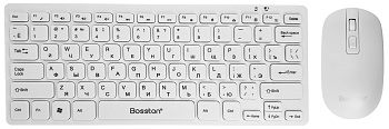 Купить Bosston Wireless Mini Keyboard and Mouse Combo (WS600) White