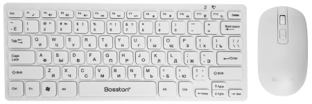 Купить Bosston Wireless Mini Keyboard and Mouse Combo (WS600) White