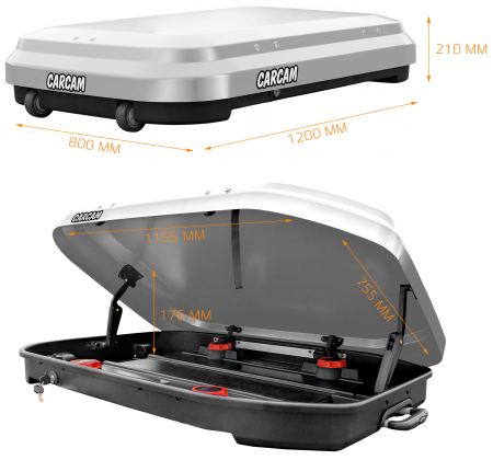 Купить CARCAM ROOF BOX 200L (CC3036) White