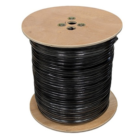 Купить Кабель коаксиальный RG-59U, 75 Ом (CCA, AL) + 2x0.75 мм2 CCA, чёрный, 30 м