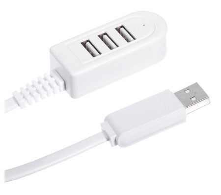 Купить USB hub на 3 порта 1.2м белый
