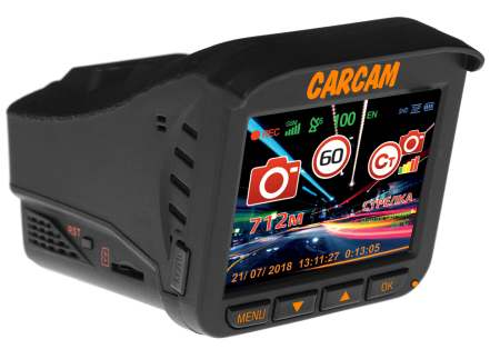Автомобильный видеорегистратор с радар-детектором 5 в 1 CARCAM COMBO 5