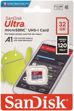 Купить SanDisk Ultra 32GB microSDHC Class 10 (SDSQUNC-032G-ZN3MN)