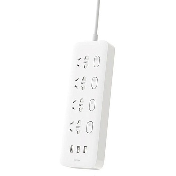 Удлинитель Xiaomi Mi Power Strip (4 розетки + 3 USB порта) - White
