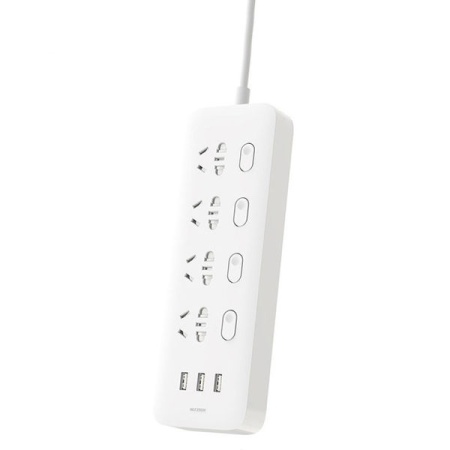 Удлинитель Xiaomi Mi Power Strip (4 розетки + 3 USB порта) - White