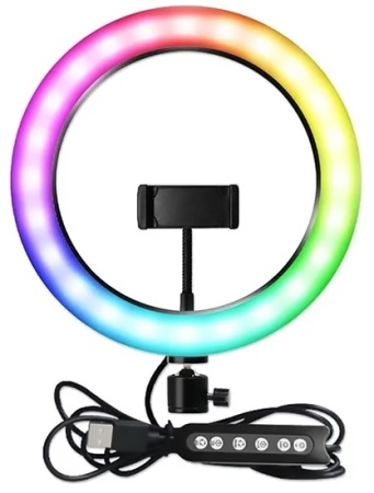 Купить Кольцевая лампа MJ20 RGB LED Soft Ring Light 26cm (штатив в комплекте)